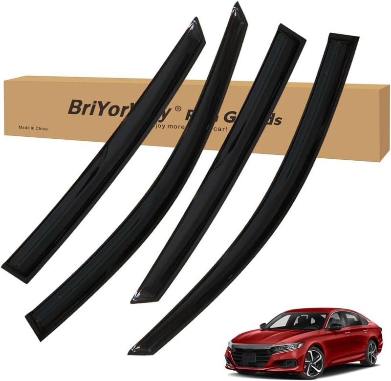 BriYorWay Vent Shades Rain Guards for Honda Accord 2018 2019 2020 2021 2022 Accessories, for Honda Accord Window Deflectors Window Visors - Image 1